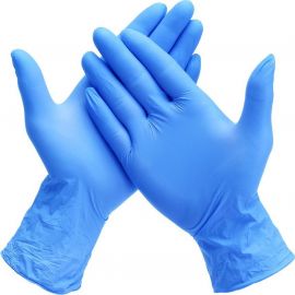 Handschoen 100 stuks Intco nitrile blauw 