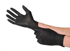 Handschoen 100 stuks nitrile zwart